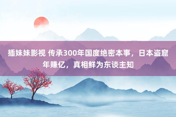 插妹妹影视 传承300年国度绝密本事，日本盗窟年赚亿，真相鲜为东谈主知