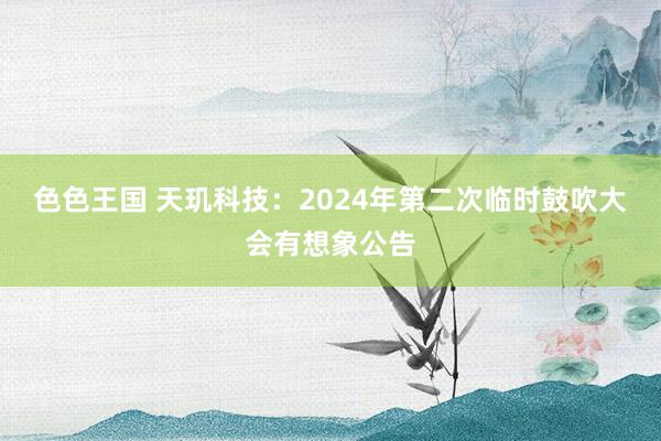 色色王国 天玑科技：2024年第二次临时鼓吹大会有想象公告