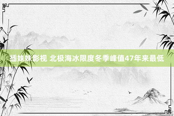插妹妹影视 北极海冰限度冬季峰值47年来最低